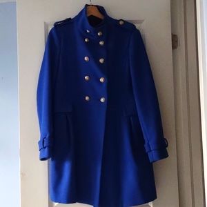 Zara basic royal blue coat